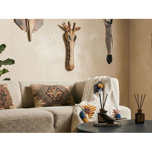 Décoration Murale Girafe Ekpoma Bois De Manguier 68 Cm Marron Clair