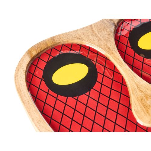 Décoration Murale Visage Katsina Bois De Manguier 22 Cm Rouge