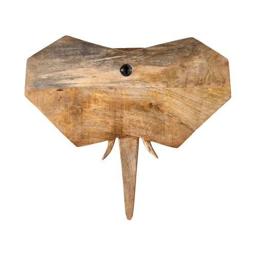 Décoration Murale Éléphant Garoua Bois De Manguier 37 Cm Marron