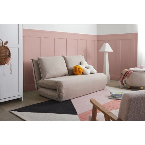 Canapé-lit 2 Places Roros Lin Synthétique Beige