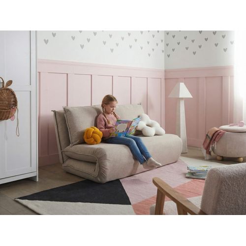 Canapé-lit 2 Places Roros Lin Synthétique Beige