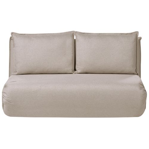 Canapé-lit 2 Places Roros Lin Synthétique Beige