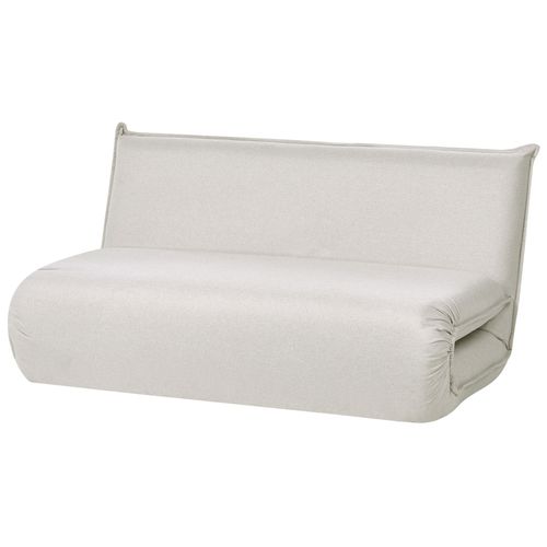 Canapé-lit 2 Places Roros Lin Synthétique Blanc Cassé