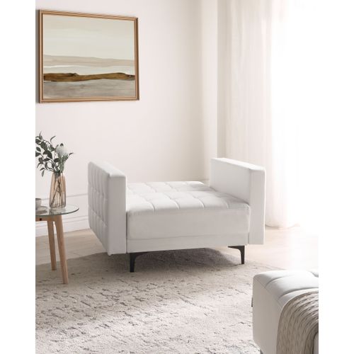 Fauteuil Aberdeen Cuir Pu Blanc