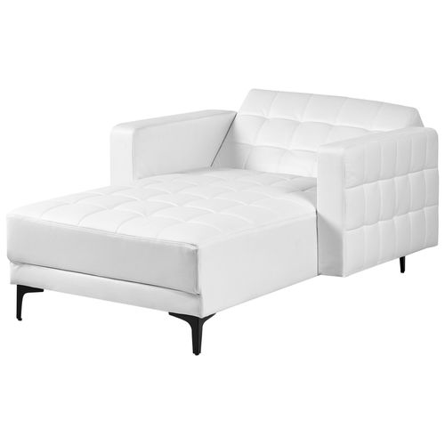 Chaise Longue Aberdeen Cuir Pu Blanc