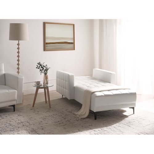 Chaise Longue Aberdeen Cuir Pu Blanc