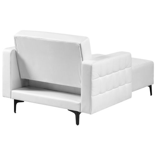 Chaise Longue Aberdeen Cuir Pu Blanc