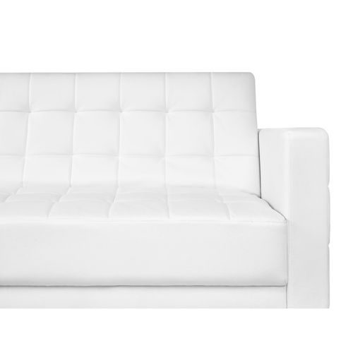 Canapé-lit 3 Places Aberdeen Cuir Pu Blanc