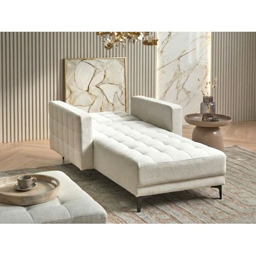 Chaise Longue Aberdeen Tissu Blanc Cassé