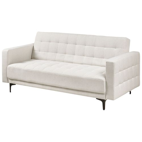 Canapé-lit 3 Places Aberdeen Tissu Blanc Cassé