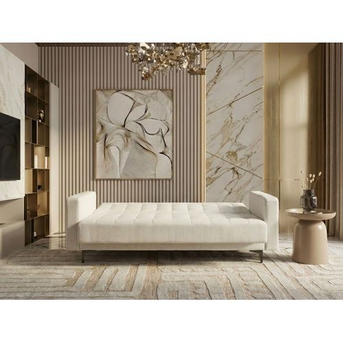 Canapé-lit 3 Places Aberdeen Tissu Blanc Cassé