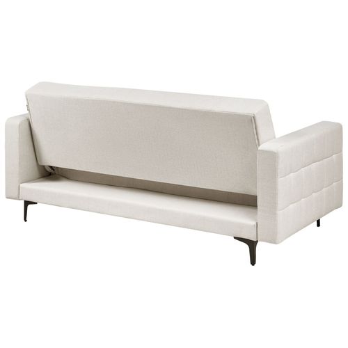 Canapé-lit 3 Places Aberdeen Tissu Blanc Cassé