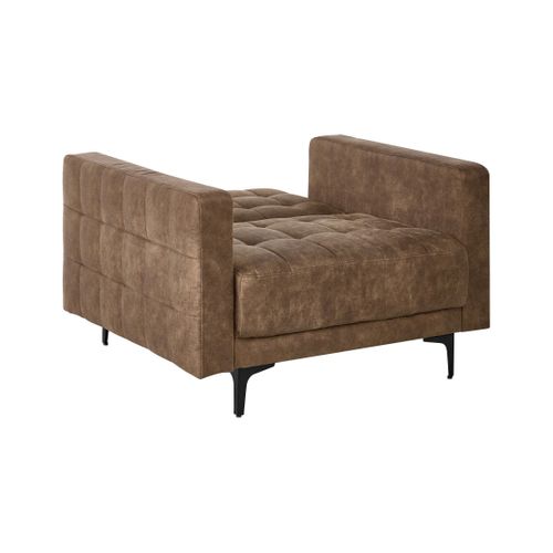 Fauteuil Aberdeen Cuir Pu Marron