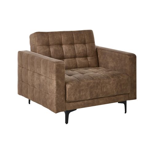 Fauteuil Aberdeen Cuir Pu Marron