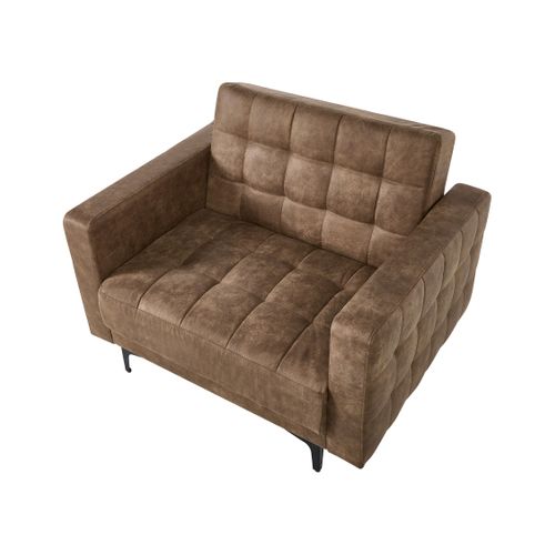 Fauteuil Aberdeen Cuir Pu Marron