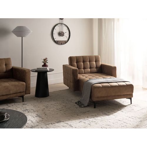 Chaise Longue Aberdeen Cuir Pu Marron