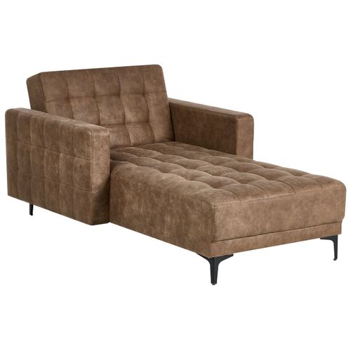 Chaise Longue Aberdeen Cuir Pu Marron