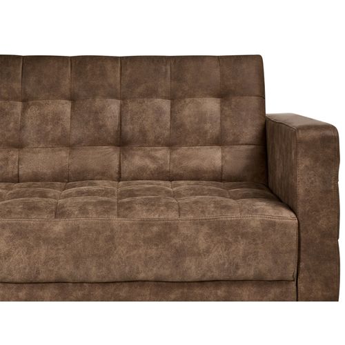 Canapé-lit 3 Places Aberdeen Cuir Pu Marron