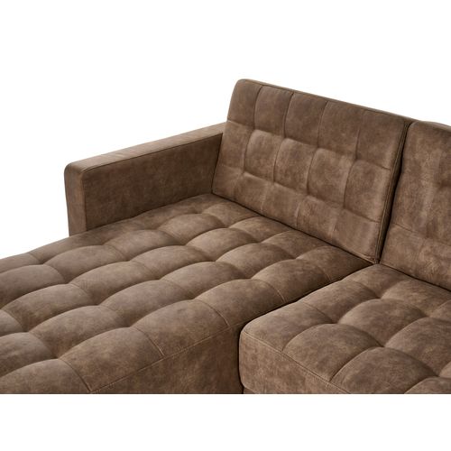 Canapé-lit Modulable En Forme De U 5 Places Aberdeen Cuir Pu Marron