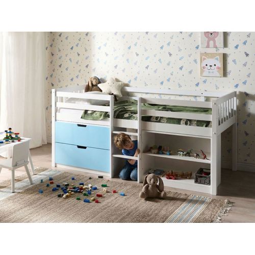 Lit à Mit-hauteur Bois Susville 90 X 200 Cm Bleu