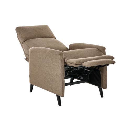 Fauteuil Inclinable Selvik Repose-pieds Inclus Tissu Marron