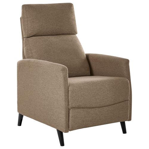 Fauteuil Inclinable Selvik Repose-pieds Inclus Tissu Marron