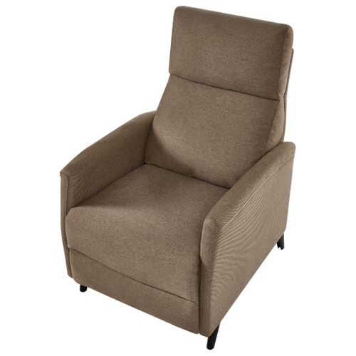 Fauteuil Inclinable Selvik Repose-pieds Inclus Tissu Marron