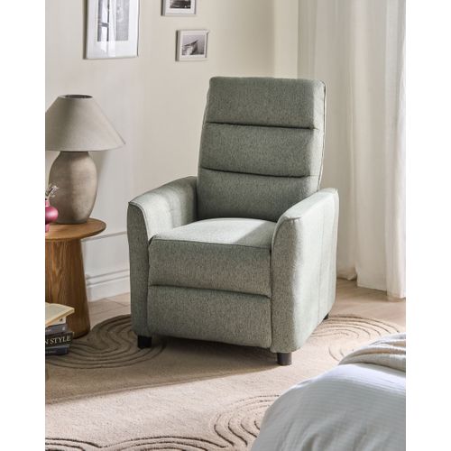 Fauteuil Inclinable Sande Repose-pieds Inclus Tissu Vert Clair