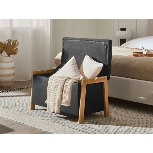 Banc De Rangement Edland Tissu Noir