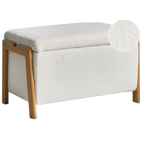 Banc De Rangement Edland Bouclé Blanc
