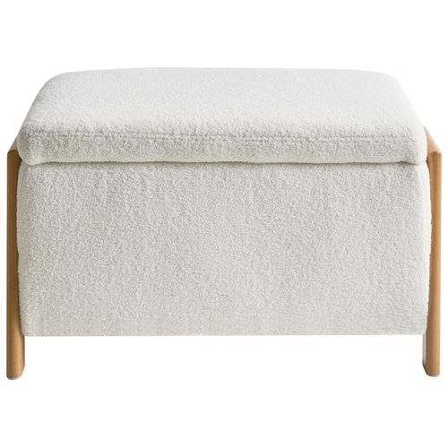 Banc De Rangement Edland Bouclé Blanc