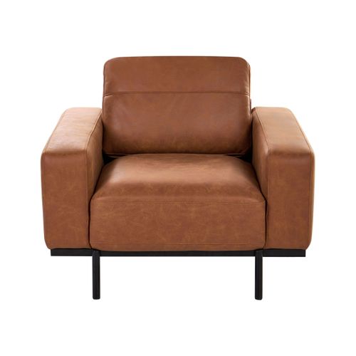 Fauteuil Sovik Cuir Pu Marron