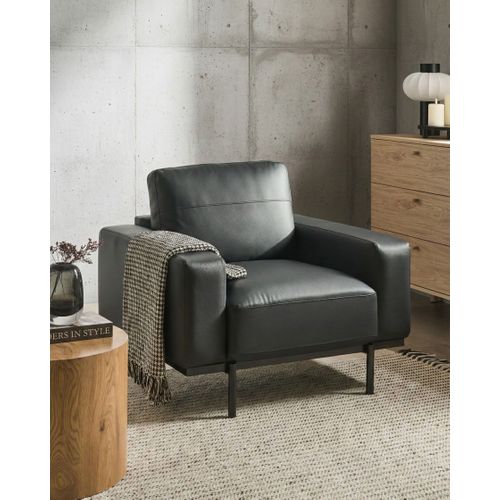 Fauteuil Sovik Cuir Pu Noir