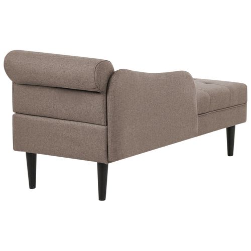 Chaise Longue Côté Droit Yvoire Tissu Taupe