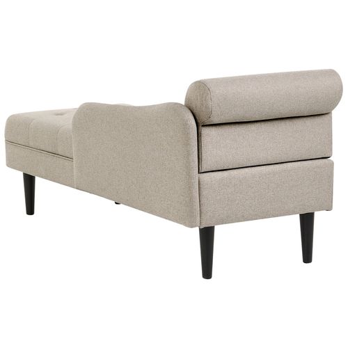 Chaise Longue Côté Gauche Yvoire Tissu Beige