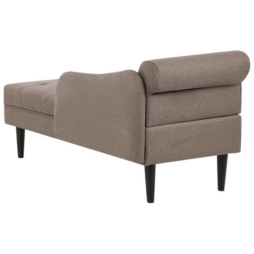 Chaise Longue Côté Gauche Yvoire Tissu Taupe