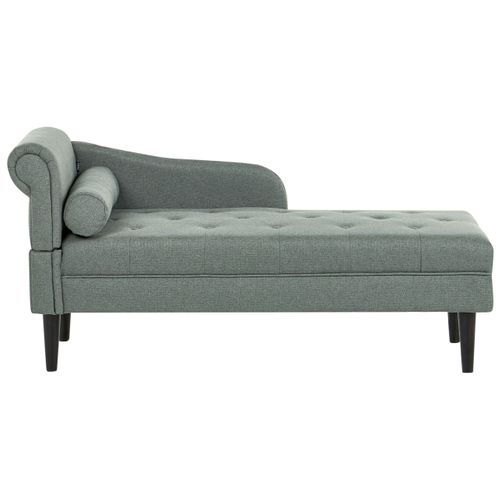 Chaise Longue Côté Gauche Yvoire Tissu Vert