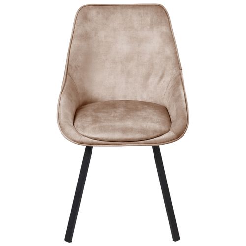 Lot De 2 Chaises De Salle à Manger Terlton Velours Beige