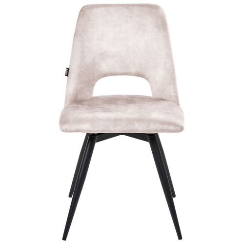 Lot De 2 Chaises De Salle à Manger Hallett Velours Beige Clair