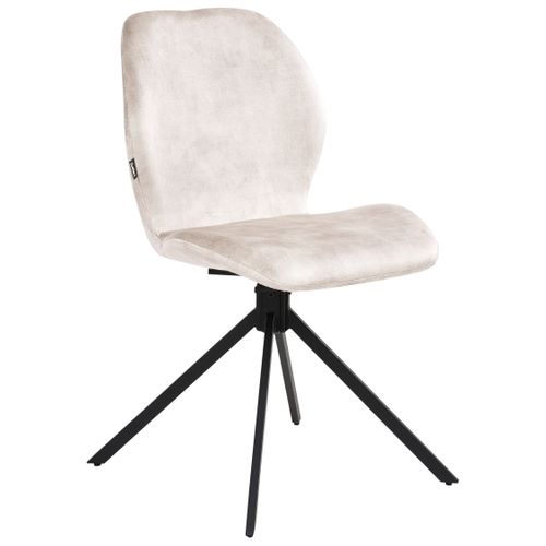 Lot De 4 Chaises De Salle à Manger Morrison Velours Beige Clair