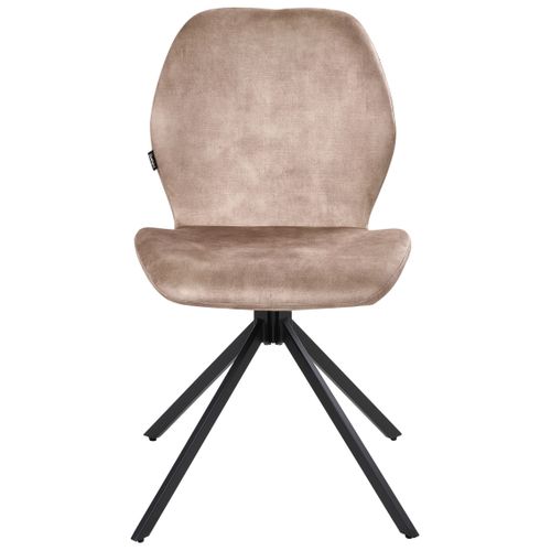 Lot De 4 Chaises De Salle à Manger Morrison Velours Beige