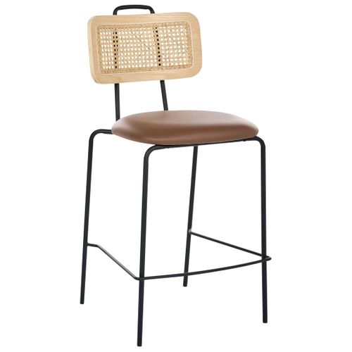 Lot De 2 Chaises De Bar Adelanto Marron