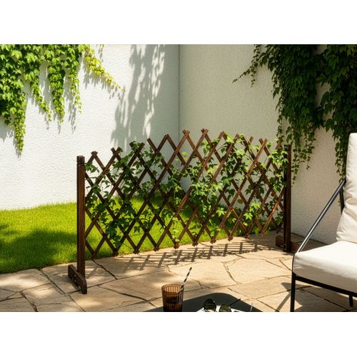 Treillis De Jardin Pavarolo Extensible Marron Foncé