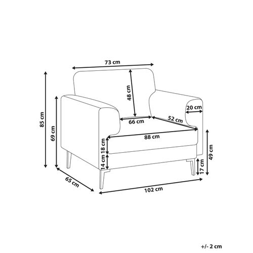 Fauteuil Lousto Tissu Beige Clair