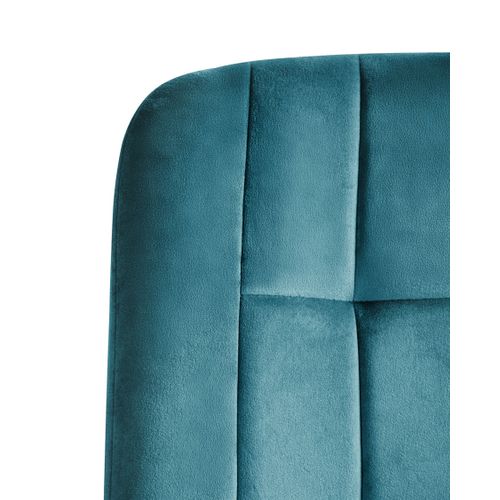 Chaise De Bureau Melrose Velours Bleu Paon