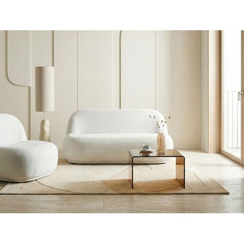 Canapé 2 Places Lovberg Tissu Blanc Cassé