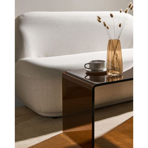 Canapé 2 Places Lovberg Tissu Blanc Cassé