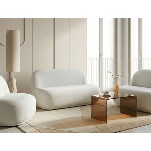 Ensemble De Salon 4 Places Lovberg Tissu Blanc Cassé