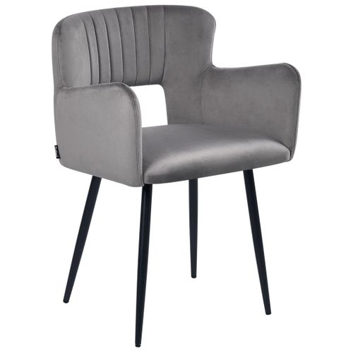 Lot De 2 Chaises De Salle à Manger Sanilac Velours Gris