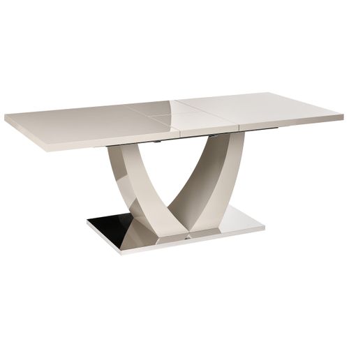 Table De Salle à Manger Extensible Merran Beige Clair 160/200 Cm 90 Cm